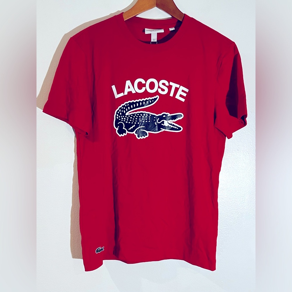 Lacoste Regular Fit Xl Crocodile Print T-shirt